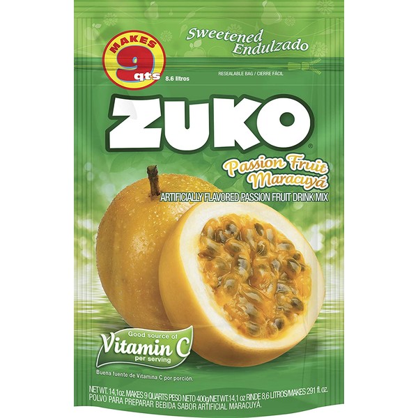 Zuko Passion Fruit Instant Powder Drink | Family Pack |
