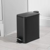 mDesign Slim Metal Rectangle 1.3 Gallon/5 Liter Trash Can with