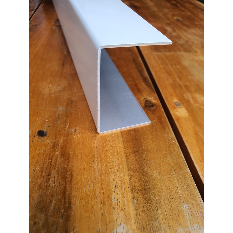 Aluminium U-Profile White Cover Profile 1.5 mm Aluminium Traffic White