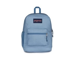 JanSport Cross Town Plus Remix 17” Backpack 15” Laptop Sleeve Light Blue Denim