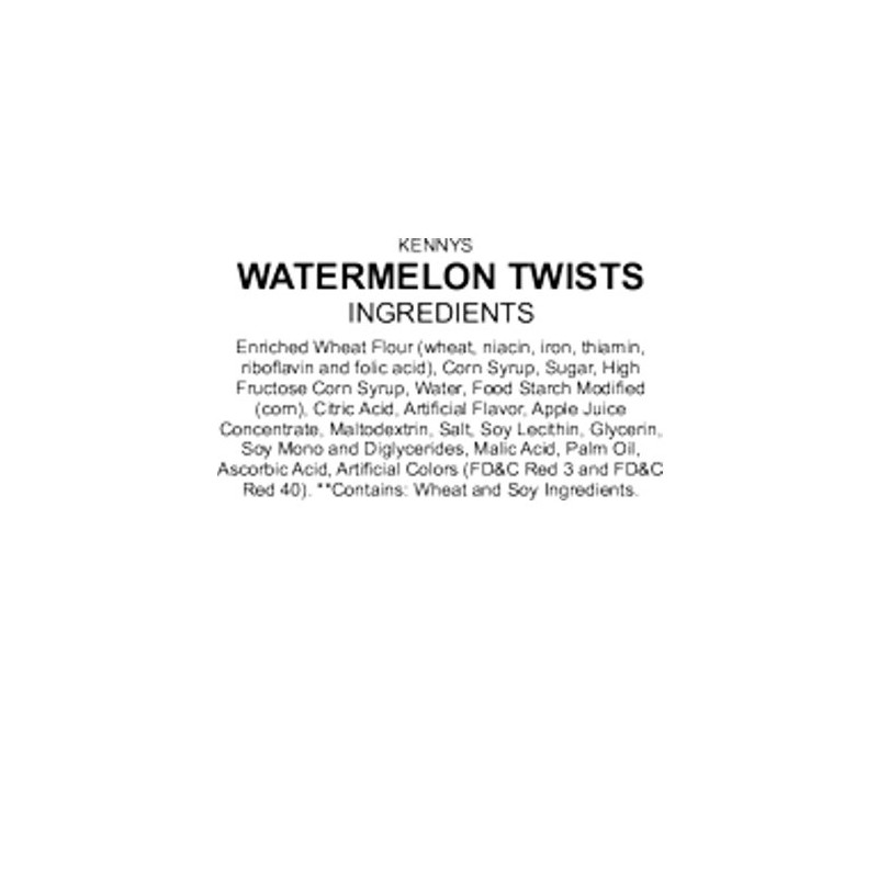 Kenny's Watermelon Twist Licorice 2 Lbs