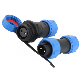 Connection Plug Aviation Plug SP13 2-Pin IP68 Waterproof 2-Pin Inline Plug 250V 13A, Solderless Aviation Plug with Waterproof Cover Used for Outdoor Lamps