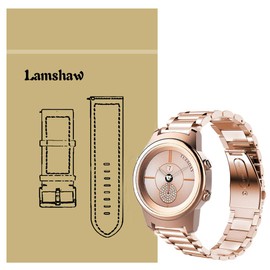 Compatible for 3Plus Callie Band, Blueshaw Stainless Steel Metal Replacement Straps for 3Plus Callie Hybrid SmartWatch (Rose Gold)