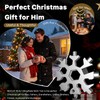 MUCLIP 18-in-1 Snowflake Multi Tool,2 Pack Stainless Steel with Carabiner,Bottle
