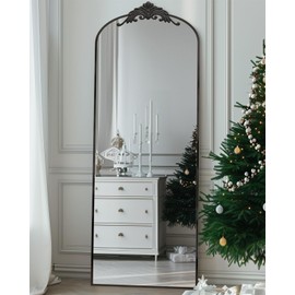 rched Full Length Mirror, 64"x21" Floor Mirror Freestanding, Vintage Floor Standing Mirror Full Body Mirror with Stand for Bedroom, HomeDecor Hanging Mounted Mirror for Living Room Cloakroom,Gold