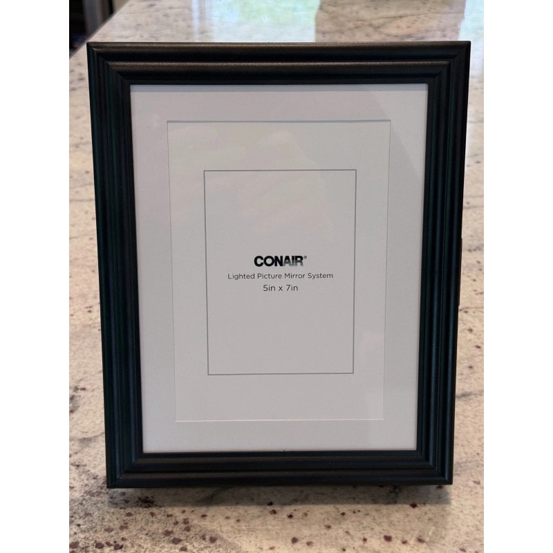 Conair Crystal Clear Lighted Picture Mirror System 5x7 Frame &