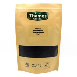 Organic Nigella Seeds (Also Known as Black Cumin or Kalonji) - 100% Pure and Natural - Nutritious, Flavorful, and Versatile Ingredient - Resealable Pouch for Freshness - Thames Organic 500g