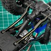 JGGZONE 8PCS TRX4M Brass High Clearance Chassis Links Set Black
