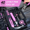 DOWELL 40 Pcs Home Tool Kit General Household Hand Pink