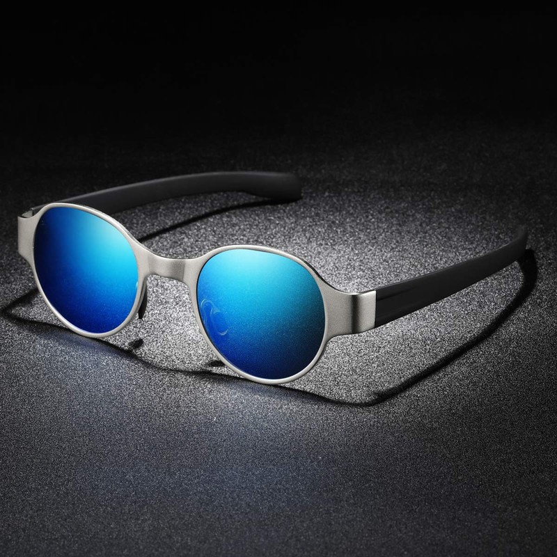 ZHILE Round Polarized Sunglasses, Punk Classic, Unisex, Unisex, UV Protection,