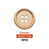 10pcs 18mm/0.7'' Gold Metal Flat Button ，with 2mm Sewing Holes,Round