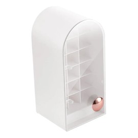 Soporte De Lápiz Labial De 18 Rejillas Con Blanco