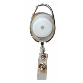 Customcard ltd (Pack of 10) Premier Yo Yo Ski Pass Retractable Reel ID Card Badge in Clear