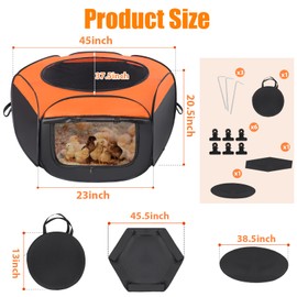Chick Brooder Box, Upgrade Double Door Brooder Box for Chick Starter Kit, Pop-Up Baby Chicken Pen Supplies Brooding Up to 15 Baby Chicks, Duck and Quail