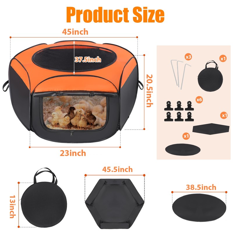 Chick Brooder Box, Upgrade Double Door Brooder Box for Chick