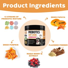 Daily Pet Care Probiotics for Dogs | Dog Supplements For Digestion, Immunity, Gut Health, Diarrhoea, Dog Itchy Skin Relief | All Ages and Breeds | Probiotic Dog, PreBiotics Soft Chews (Duck)