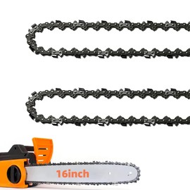 2 Pack 16 Inch Chainsaw Chain 56 Drive Links .050" Gauge, 3/8" Pitch, 16" Replacement Chain Low-Kickback Chainsaw Chains Compatible with Craftsman, Echo, Homelite, Poulan and More