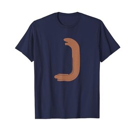 Creative Bold Leather Letter J - Design - Alphabet - Marker T-Shirt