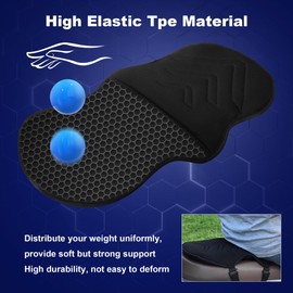 JAGASOL Motorcycle Gel Seat Cushion - Ultimate Comfort for Bike Riding and Long Trips - Fits Most Motorcycles & ATVs, X-Large Size