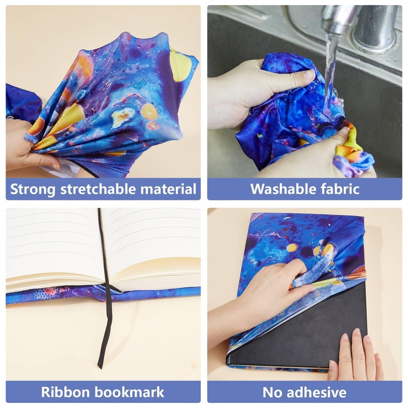 CRASPIRE Green Leaf Stretchable Book Cover Plant Washable Reusable Large
