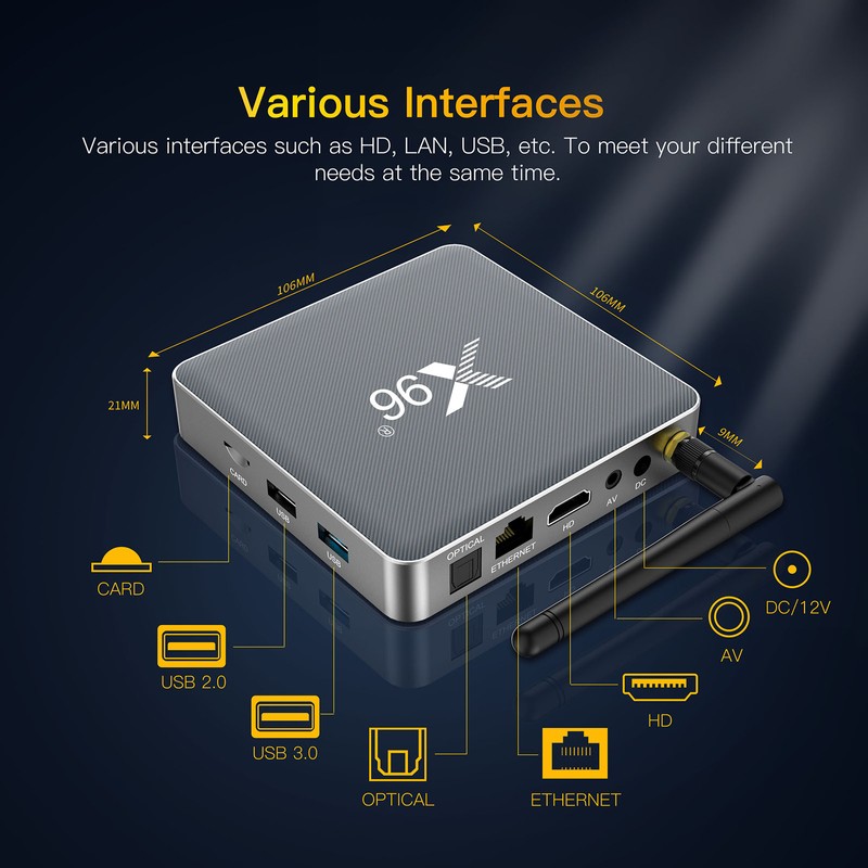 X96 X9 Android 9.0 Smart TV Box Amlogic S922X 4GB