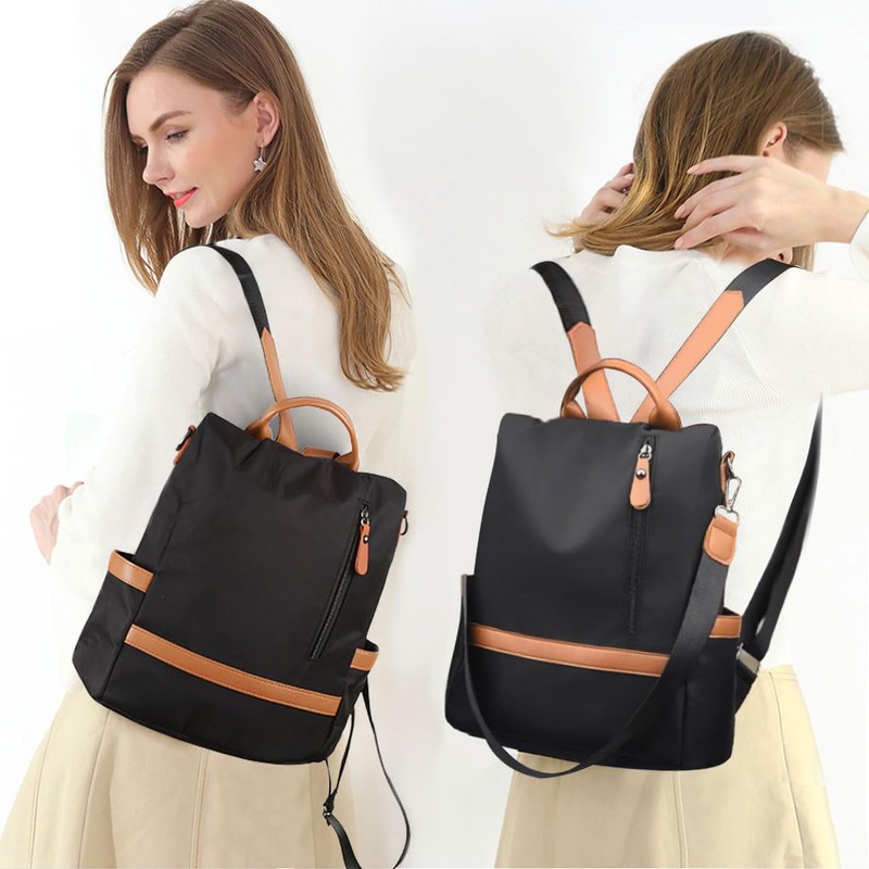 Eshow Women's Backpack Nylon Shoulder Bag Small Casual Backpacks for