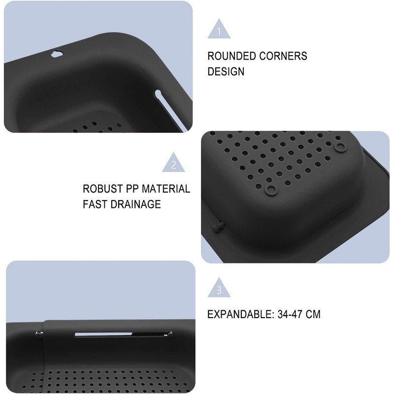 Techextra Fridge Organiser Set Sink Strainer Basket Drain Strainer for