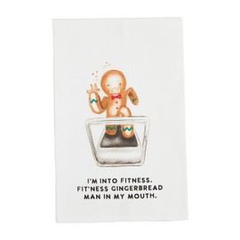 Mud Pie Gingerbread Man Towel, Fitness, 26" x 16 1/2"