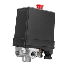 Pressure Switch, 380V 3-Phase 4-Hole Pressure Switch Control Valve G1/4" Vertical Pressure Switch 125PSI Compressor Accessories for Air Compressor