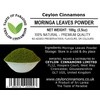 Dried Moringa Leaves Powder, 100g / 3.5oz Premium Quality, Green