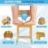 ETECHMART Bamboo Shower Bench with Back and Soap Dish, 2-Tier