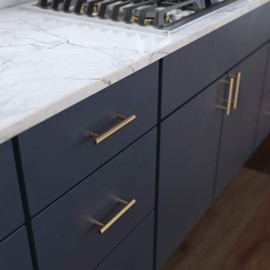 Franklin Brass Solid Bar (10-Pack) Cabinet Handles 3-3/4" Hole Center Modern Pulls | Champagne Bronze Hardware Kitchen Door, Drawers, Dressers, Furniture BAR096Z-CZ-B