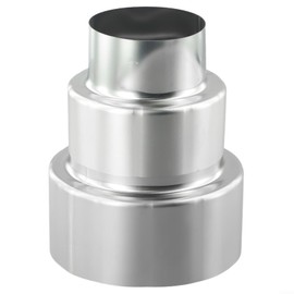 Stove Pipe Reducer, Stainless Chimney Flue Liner Reducer Tubing Connector Chimney Adaptor Pipe For Burning Gas Stove Venting Hose Tube Conversion Joint For Fireplaces Outdoor(Ø100mm/Ø60mm)
