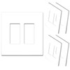 [5 Pack] NEU 2-Gang Screwless Oversize Decorator Wall Plates Child