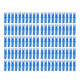 100pcs Archery Arrow Nock Durable Plastic Insert Arrow Nocks Light Weight Arrow Nocks Replacement for Archery Bow Blue