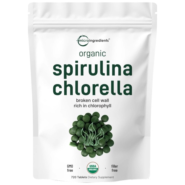 Does not apply Organic Spirulina Chlorella Tablets 720 Tablets 4