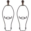 Bronze Lamp Shade Holder with Finials - 10 Inch, Set