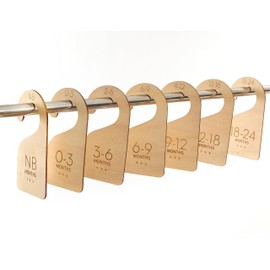 Modern Baby Closet Dividers - Wooden Closet Dividers Baby,Clothes Dividers for Nursery Closet,Newborn to 24 Months for Home Nursery Clothes