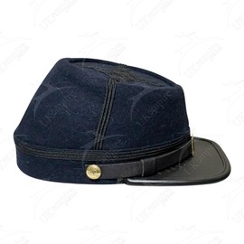 American Civil War US Union Major/Colonel Kepi, Navy Blue Wool with Black Braid Forage Cap/Hat (Large)
