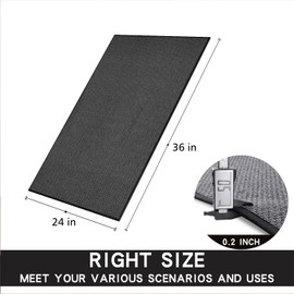 SUMLANS Kitchen Mat 1 PCS, Cushioned Non Slip Rugs for Kitchen Floor, Absorbent Runner Comfort Standing Mats Washable for Kitchen, Office, Home (Black, 24"x36")
