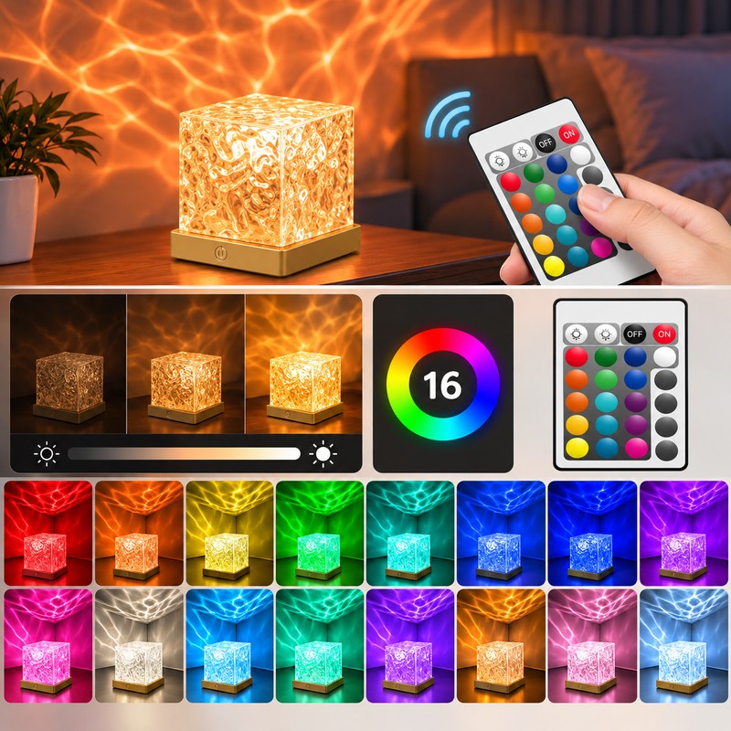 RGB Water Ripple Projector Light for Ambient Lighting – 16
