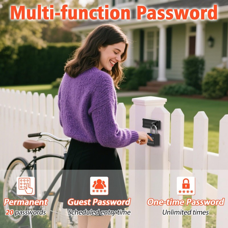Eseesmart Fingerprint Locker Lock with Code, Combination Padlock Smart Fingerprint