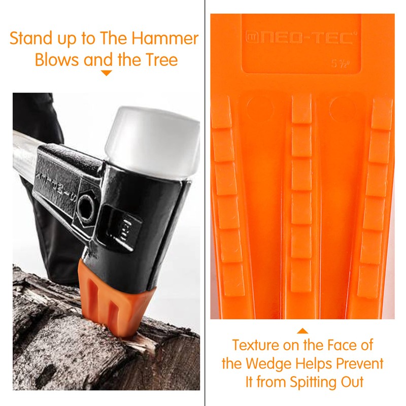 NEO-TEC 6 Pack Tree Felling Wedges, Chainsaw Wedges, 5.5"+8" Tree