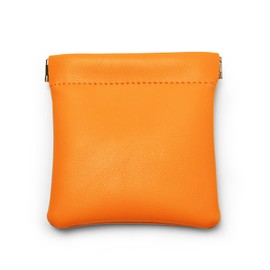 Woodten PU Leather Jewelry Travel Bag Leather Jewelry Pouch Christmas,Wedding Party Favor Gift Bag (S, Orange)