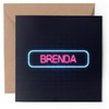 1 x Greeting Card - Neon Sign Design Brenda Name