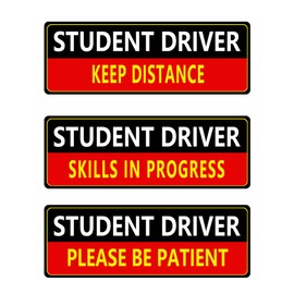 Car Captain Funny Safety Warning Student Driver Magnet Reusable Please Be Patient New Driver Magnet for Car Bumper New Driver Sticker Accessories for Women and Men