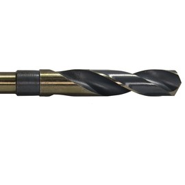 Drill America - KFDRSD9/16 9/16" Reduced Shank High Speed Steel Black & Gold KFD Drill Bit with 1/2" Shank, KFD Series