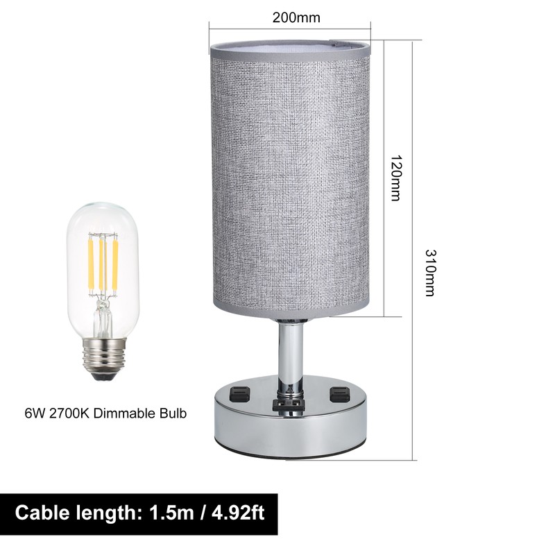 A C 220－240V Bedside Table Lamp Desk Light Nightstand Lamp