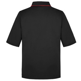 Sushi Chef Coat Unisex 3/4 Sleeve Japanese Chef Kimono Restaurant Uniform for Men and Women Black XL