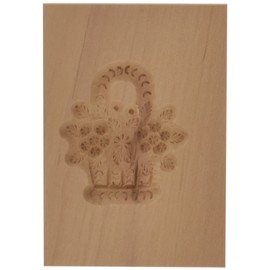 Städter Springerles 841178 Flower Basket Baking Mould, Wood, Brown, 8 x 5.5 x 3 cm